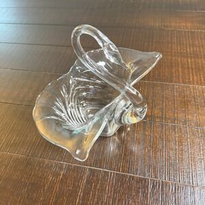 Duncan & Miller 40s Sylvan Clear Art Glass Swan Candy Trinket Dish Vintage